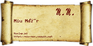 Miu Mór névjegykártya